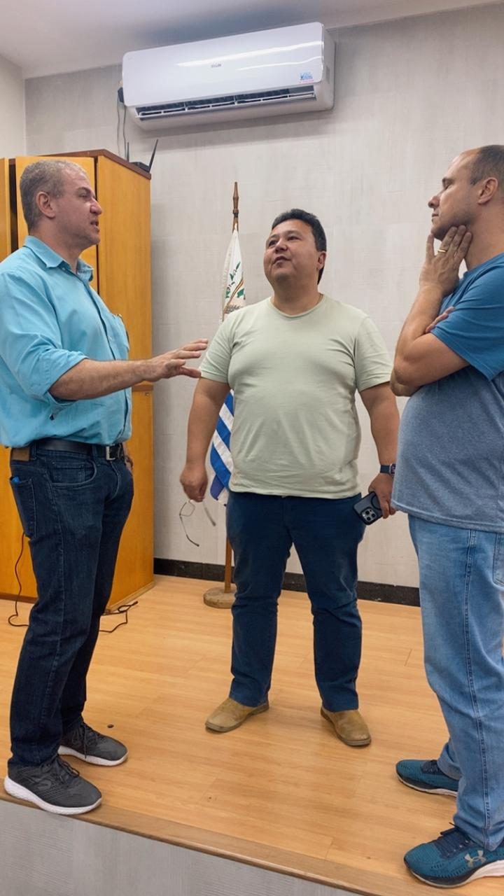 SANEAR Colatina/ES — com o docente Marcelo Antunes, Yoshito Fukuda e Leonardo Ribeiro